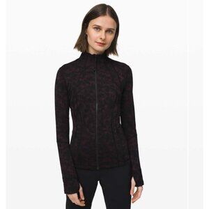 LULULEMON Define Jacket Misted Jacquard Black & Black Cherry, Size 8
